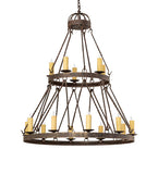 48"W Lakeshore 15 Lt Two Tier Chandelier