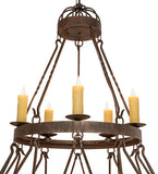 48"W Lakeshore 15 Lt Two Tier Chandelier