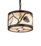 10"W Whispering Pines Inverted Pendant