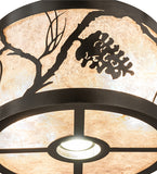 10"W Whispering Pines Inverted Pendant