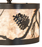 10"W Whispering Pines Inverted Pendant