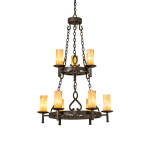 31"W Newcastle 9 Lt Two Tier Chandelier