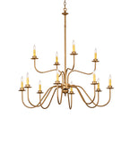 42"W Ean 12 Lt Two Tier Chandelier