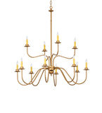 42"W Ean 12 Lt Two Tier Chandelier