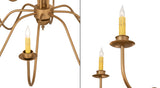 42"W Ean 12 Lt Two Tier Chandelier
