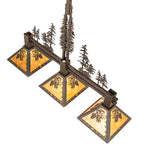 45"L Winter Pine Tall Pines 3 Lt Island Pendant