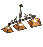 45"L Winter Pine Tall Pines 3 Lt Island Pendant