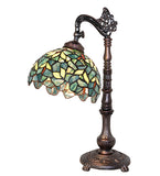 20"H Nightfall Wisteria Bridge Arm Table Lamp