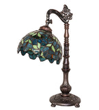 20"H Nightfall Wisteria Bridge Arm Table Lamp