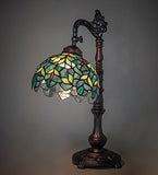 20"H Nightfall Wisteria Bridge Arm Table Lamp