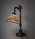 20"H Tiffany Turning Leaf Bridge Arm Desk Lamp