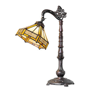 20"H Peaches Bridge Arm Table Lamp
