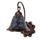 8"W Tiffany Peacock Feather Wall Sconce
