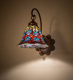 8"W Tiffany Peacock Feather Wall Sconce