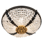 24"W Chrisanne Crystal Flush Mount
