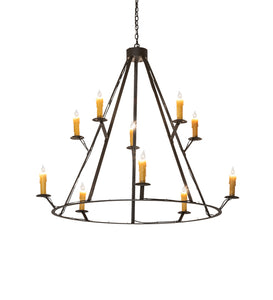 54"W Anthracite 10 Lt Chandelier