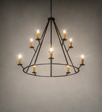 54"W Anthracite 10 Lt Chandelier