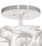 30.5"W Paper Meringue Southland Flush Mount