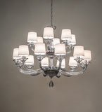 48"W Murano Almaden Southland 18 Lt Chandelier