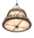 48"W Mountain Pine Two Tier Inverted Pendant
