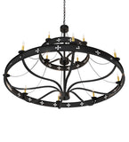 60"W Byzantine 12 Lt Two Tier Chandelier