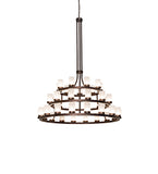 72"W Loxley 39 Lt Three Tier Chandelier