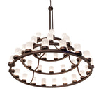 72"W Loxley 39 Lt Three Tier Chandelier