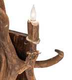 21"W Antlers Elk & Mule Deer 5 Lt Wall Sconce