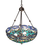 22"W Tiffany Hanginghead Dragonfly Inverted Pendant