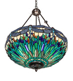 22"W Tiffany Hanginghead Dragonfly Inverted Pendant