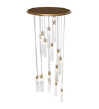 36"W Cilindro 18 Lt Cascading Pendant