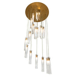 36"W Cilindro 18 Lt Cascading Pendant