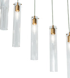 36"W Cilindro 18 Lt Cascading Pendant