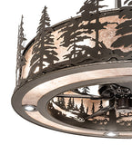 45"W Rustic Tall Pines Chandel-Air Fan