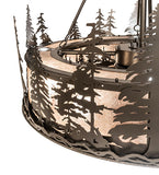 45"W Rustic Tall Pines Chandel-Air Fan