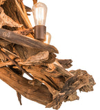 40"W Driftwood 6 Lt Chandelier