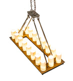 39"L Loxley 18 Lt Oblong Chandelier