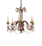 30"W Lindsay 6 Lt Chandelier