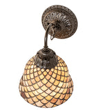 8"W Tiffany Fishscale Wall Sconce