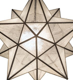 21"W Moravian Star Semi-Flushmount