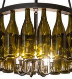 26"W Tuscan Vineyard 20 Lt Wine Bottle Chandelier