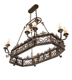 50"L Conques 12 Lt Chandelier