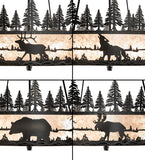 72"W Wildlife at Dusk 2 Tier Pendant
