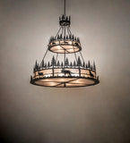 72"W Wildlife at Dusk 2 Tier Pendant