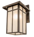 9"W Hyde Park "T" Mission Solid Mount Outdoor Wall Sconce