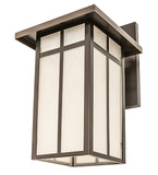 9"W Hyde Park "T" Mission Solid Mount Outdoor Wall Sconce