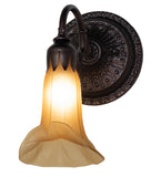 5.5"W Amber Tiffany Pond Lily Wall Sconce
