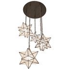 36"W Moravian Star 5 Lt Cascading Pendant