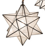 36"W Moravian Star 5 Lt Cascading Pendant