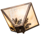 11"Sq Oak Leaf & Acorn Flush Mount